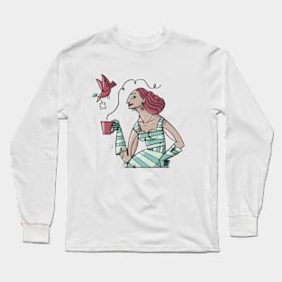 Tea Bird Long Sleeve T-Shirt